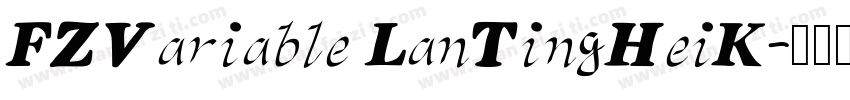 FZVariable LanTingHeiK字体转换